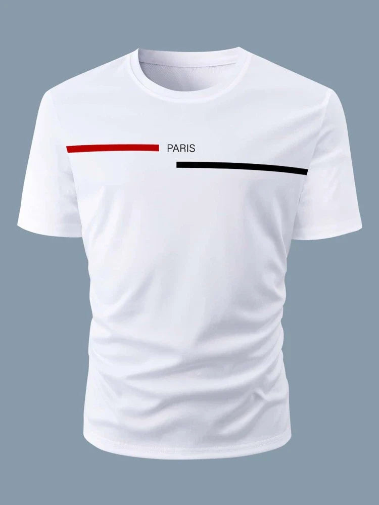 Mens Sticker Printed T-Shirt MMSPS27 - White