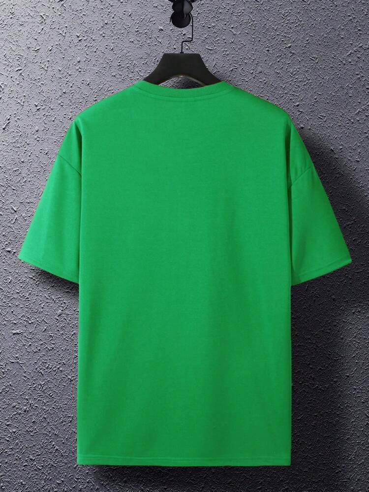 Mens Sticker Printed T-Shirt MMSPS31 - Green