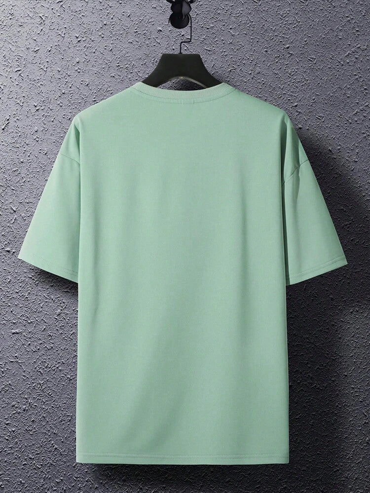 Mens Sticker Printed T-Shirt MMSPS31 - Mint Green