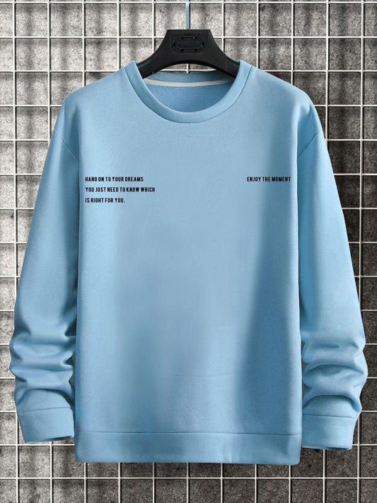 Mens Printed Sweatshirt - MIRPWS36 - Light Blue