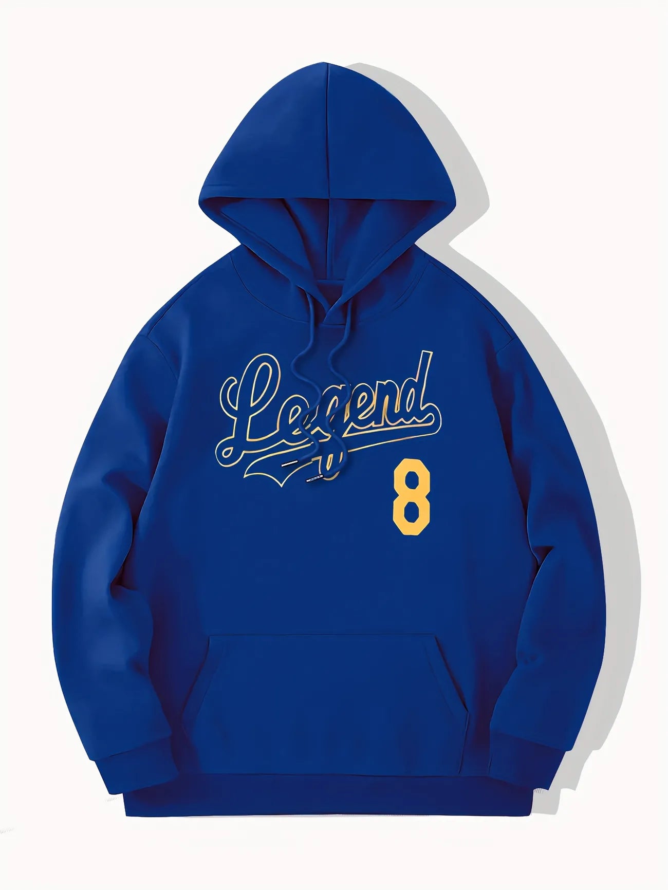 Mens Printed Pullover Kangaroo Hoodie - MIRMPKH4 - Royal Blue