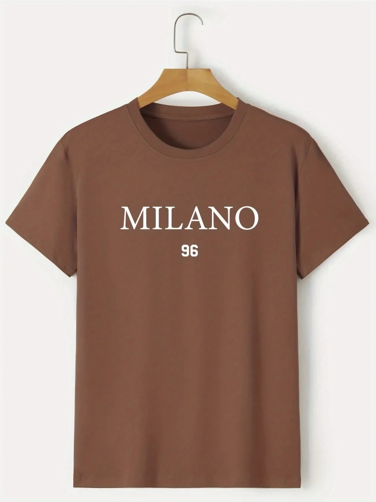 Mens Sticker Printed T-Shirt MMSPS73 - Brown