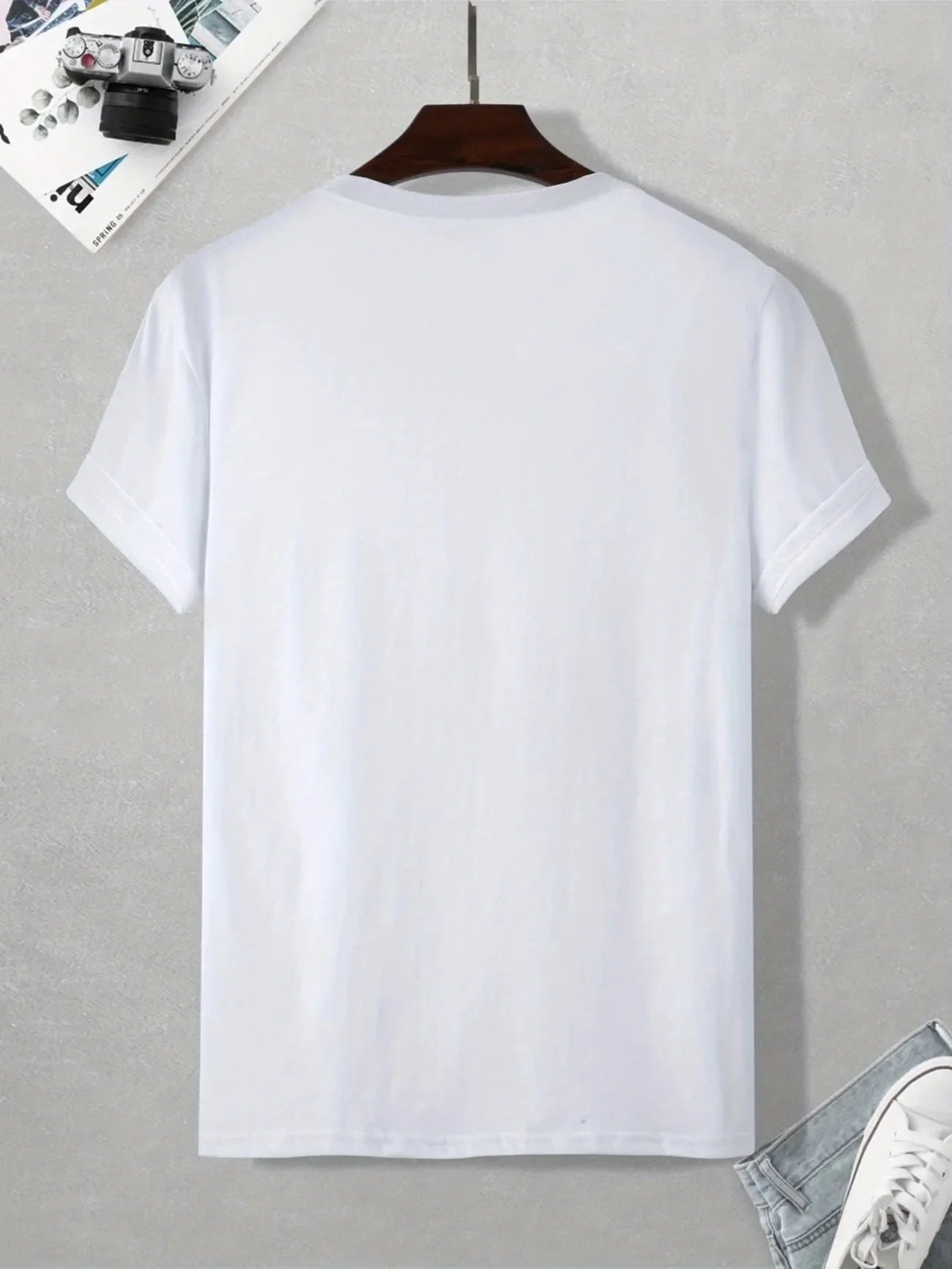 Mens Sticker Printed T-Shirt MMSPS73 - White