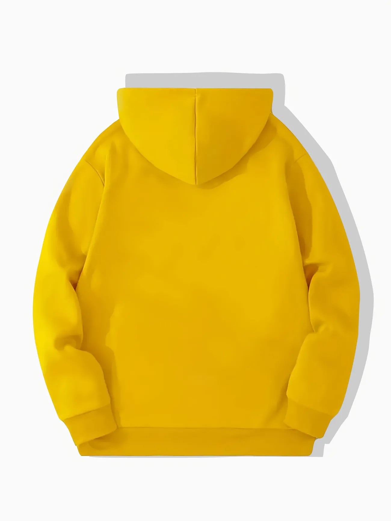 Mens Printed Pullover Kangaroo Hoodie - MIRMPKH5 - Yellow