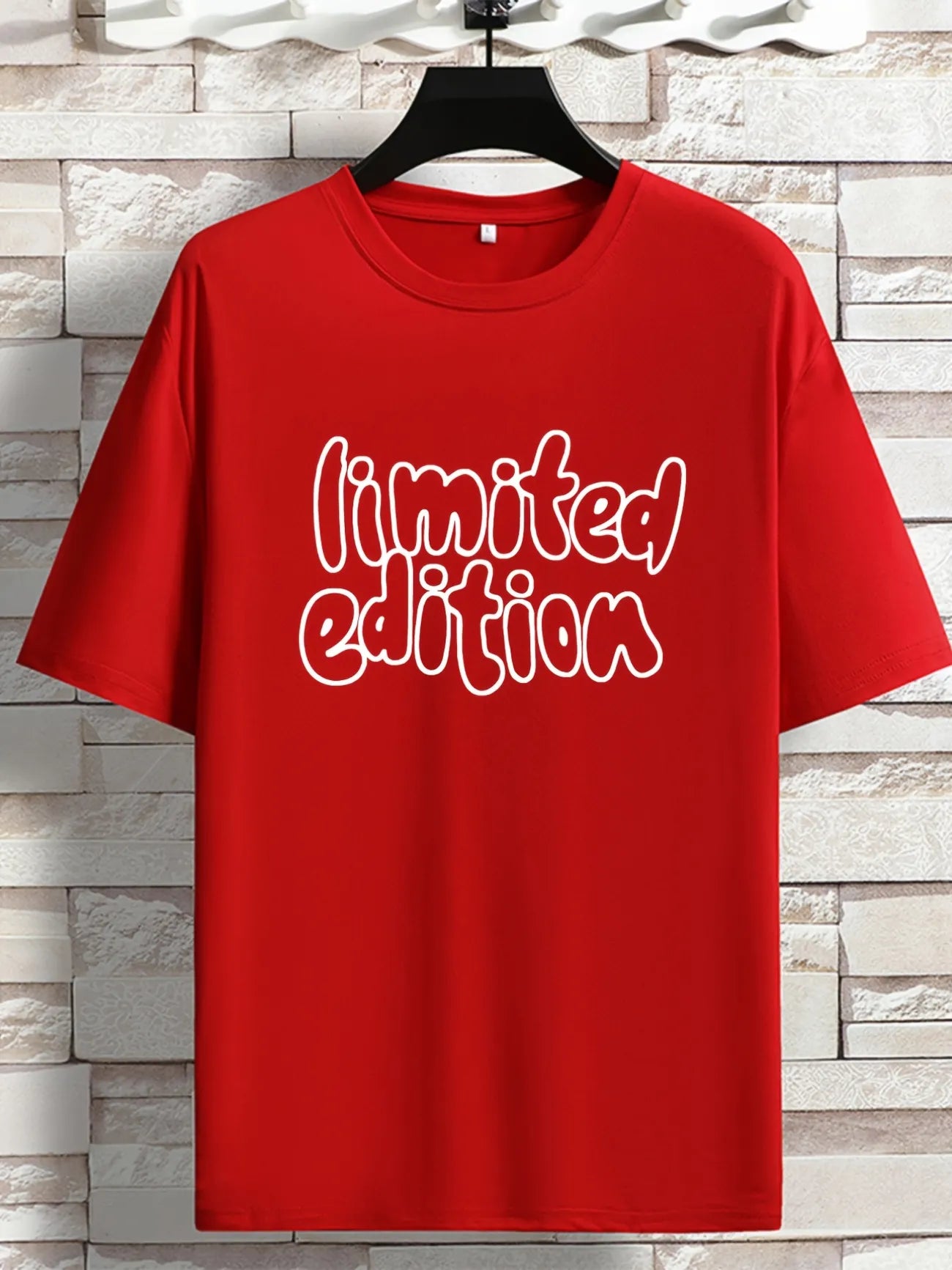 Mens Sticker Printed T-Shirt MMSPS77 - Red