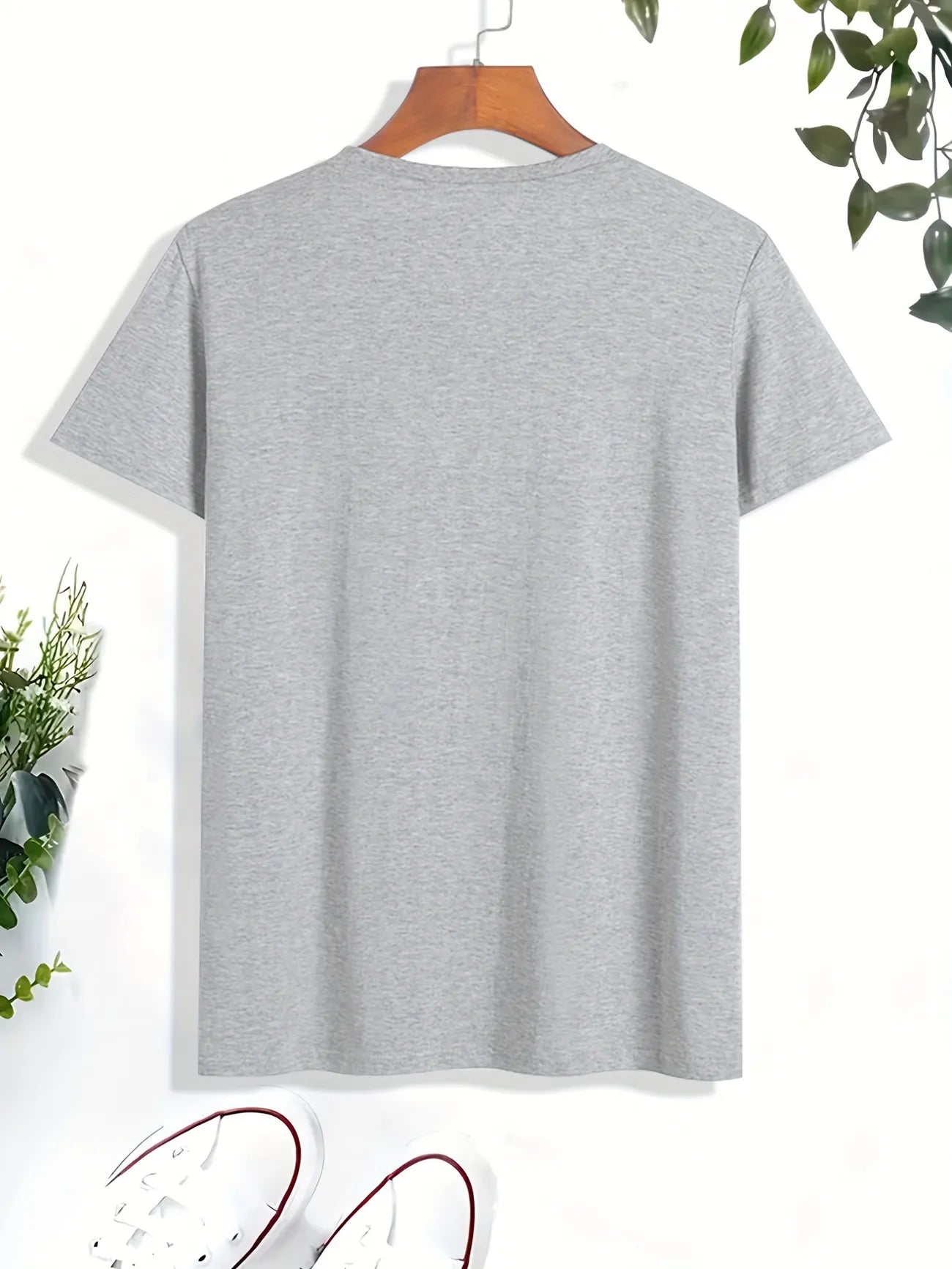 Mens Sticker Printed T-Shirt MMSPS84 - Grey