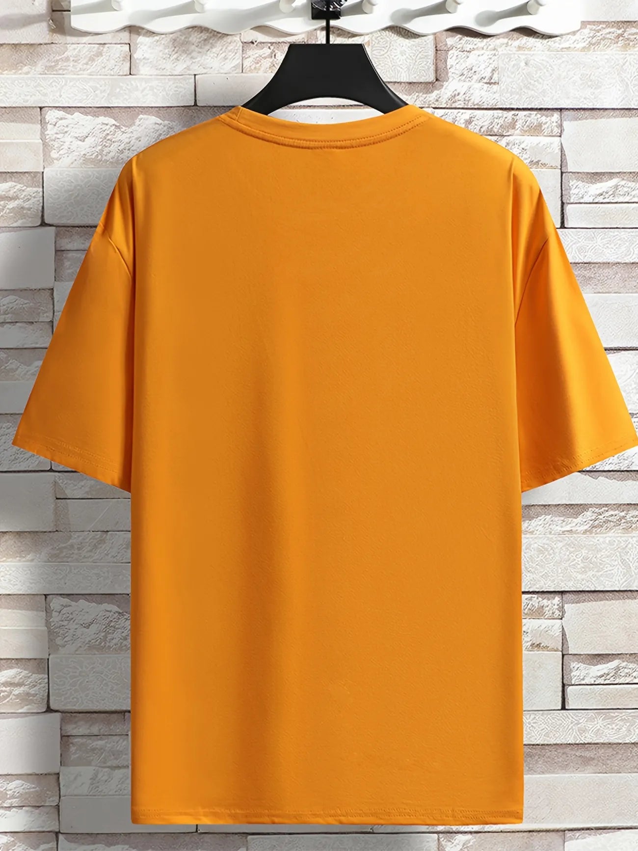 Mens Sticker Printed T-Shirt MMSPS77 - Orange