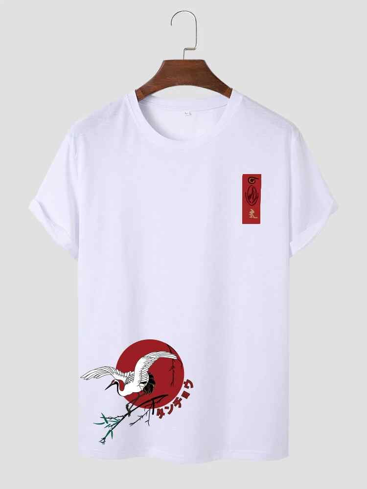 Mens Sticker Printed T-Shirt MMSPS8 - White