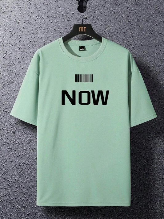 Mens Sticker Printed T-Shirt MMSPS31 - Mint Green