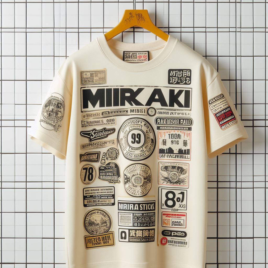 Mens Sticker Printed T-Shirt MMSPS87 - Cream