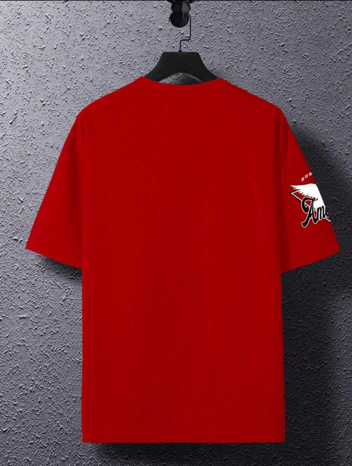 Mens Sticker Printed T-Shirt MMSPS205 - Maroon