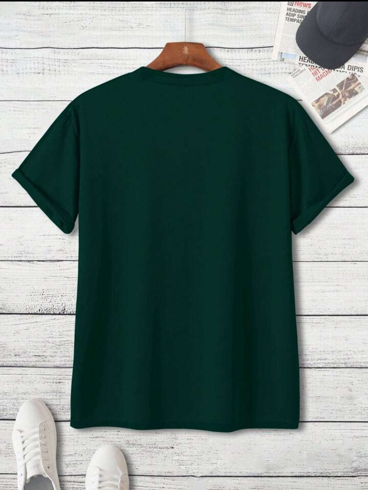 Mens Sticker Printed T-Shirt MMSPS206 - Green