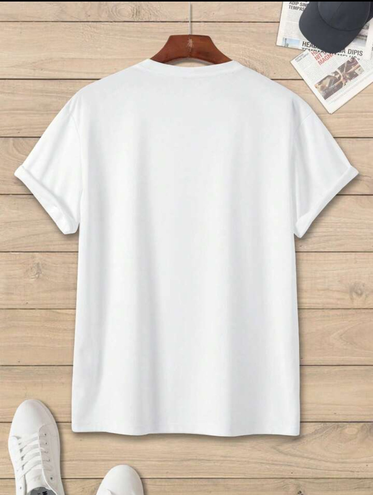 Mens Sticker Printed T-Shirt MMSPS206 - White