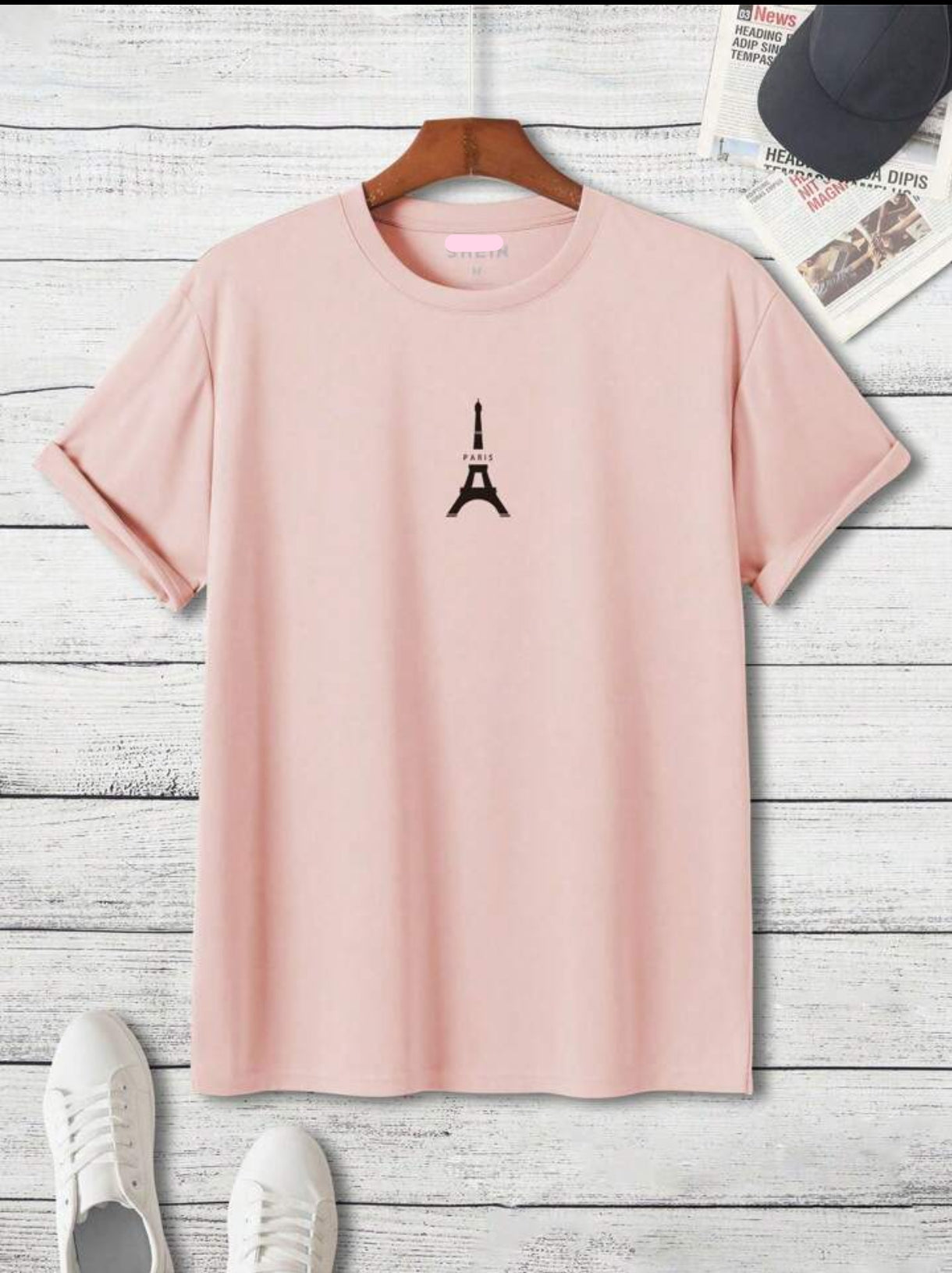 Mens Sticker Printed T-Shirt MMSPS206 - Pink