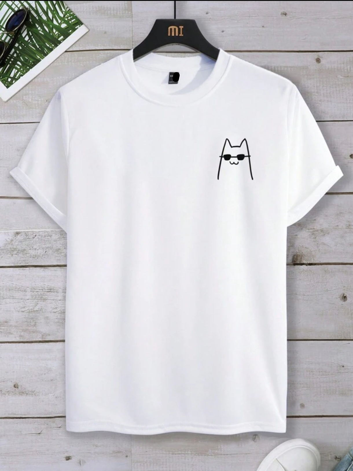 Mens Sticker Printed T-Shirt MMSPS207 - White