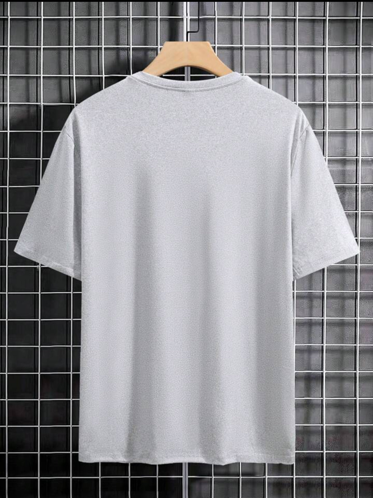 Mens Sticker Printed T-Shirt MMSPS213 - Grey