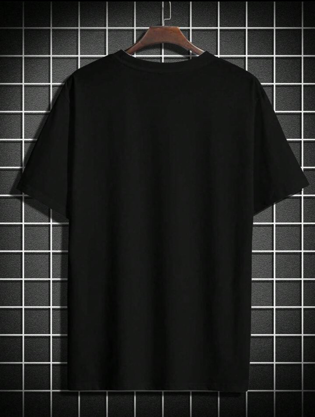 Mens Sticker Printed T-Shirt MMSPS210 - Black