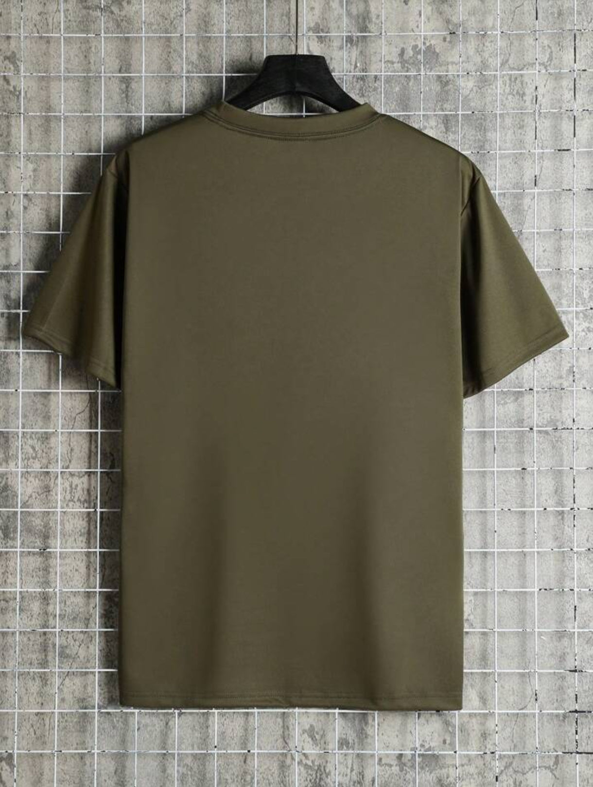 Mens Sticker Printed T-Shirt MMSPS214 - Olive Green