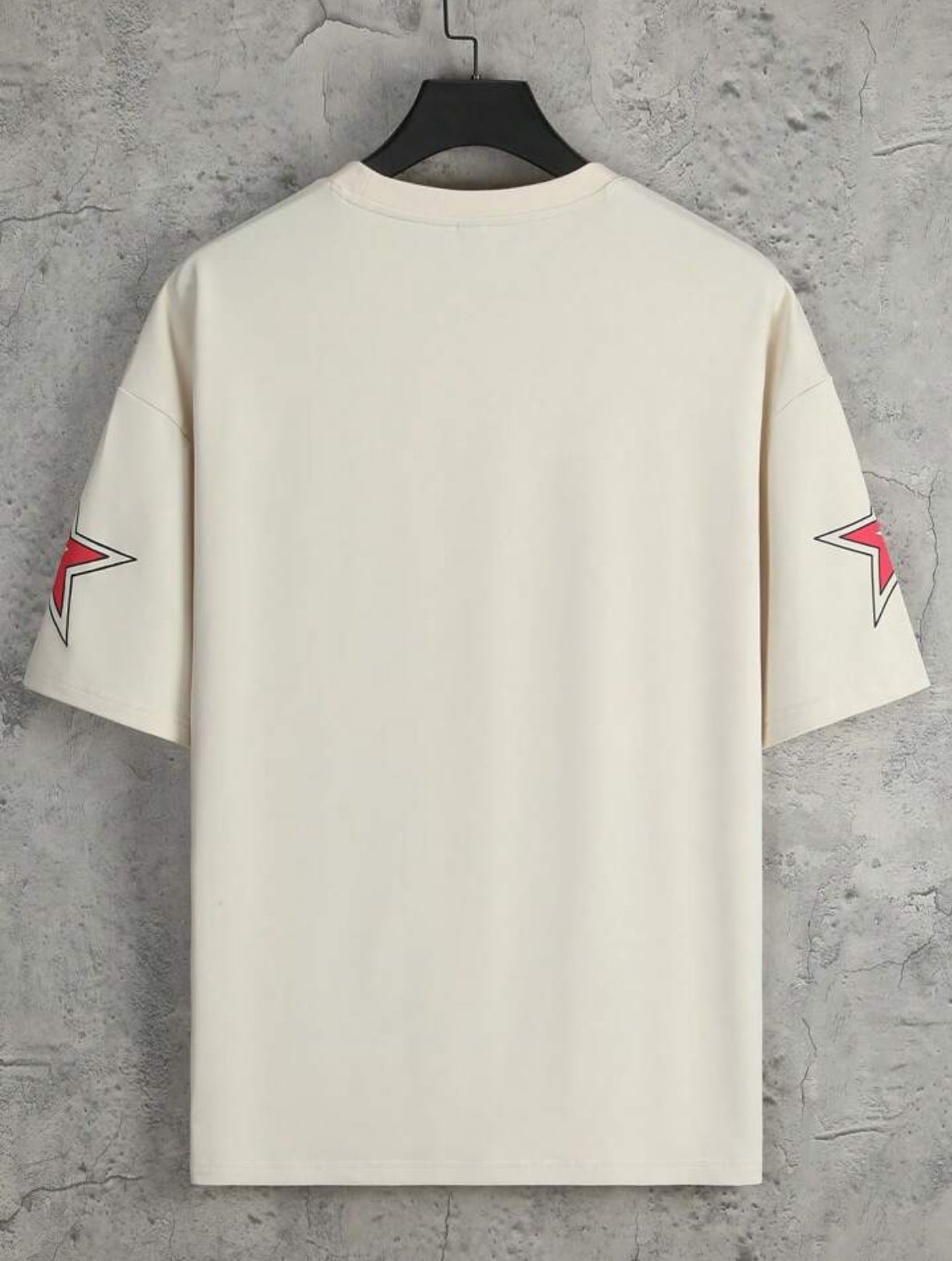 Mens Sticker Printed T-Shirt MMSPS215 - Cream