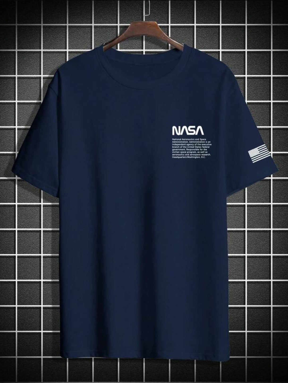 Mens Sticker Printed T-Shirt MMSPS218 - Navy Blue