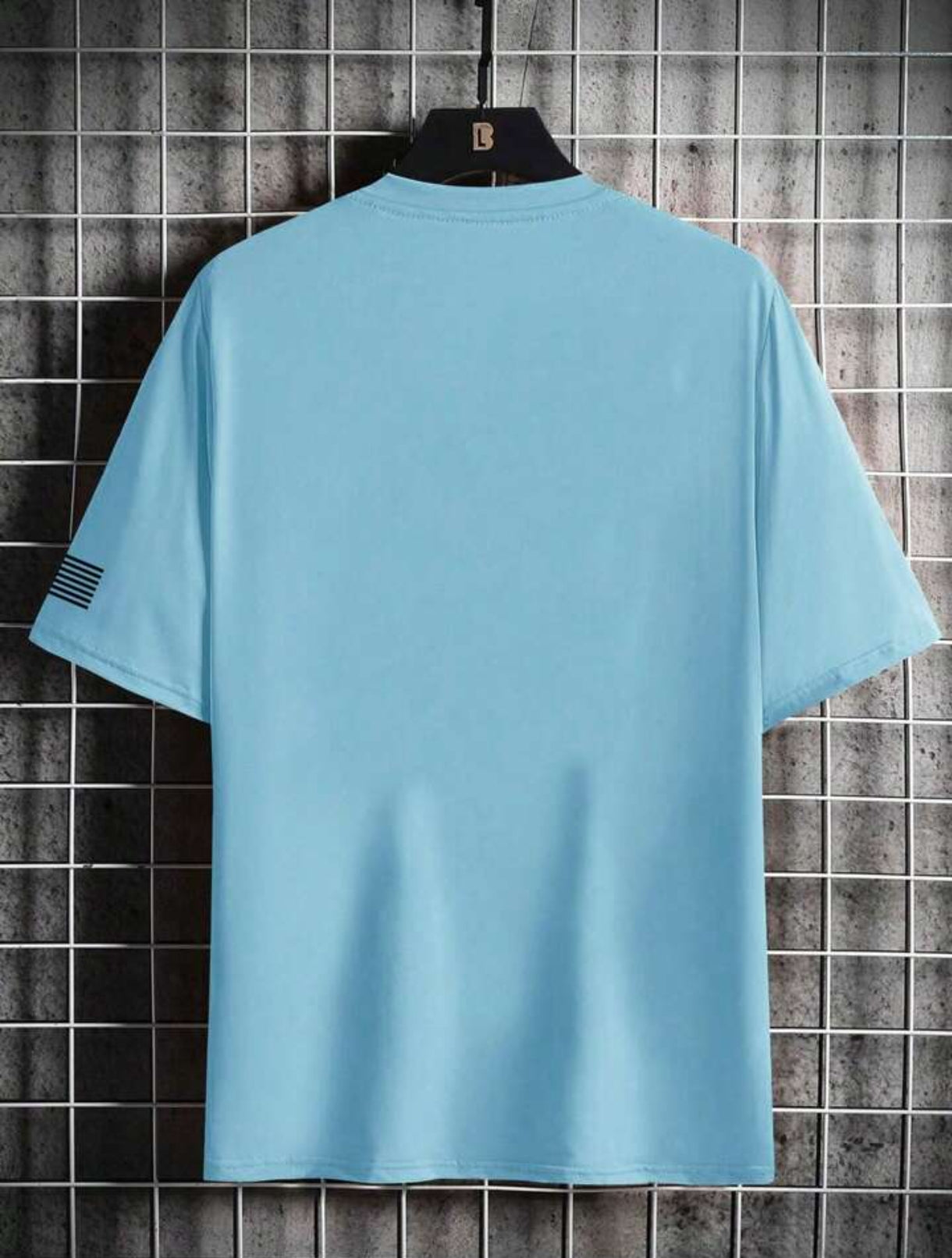 Mens Sticker Printed T-Shirt MMSPS218 - Light Blue