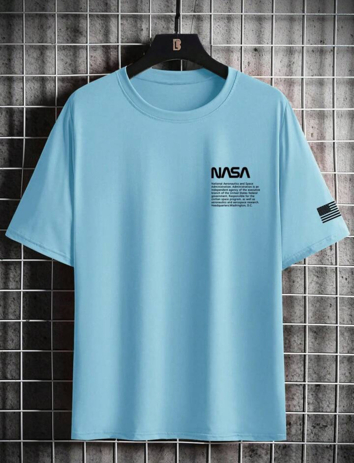 Mens Sticker Printed T-Shirt MMSPS218 - Light Blue