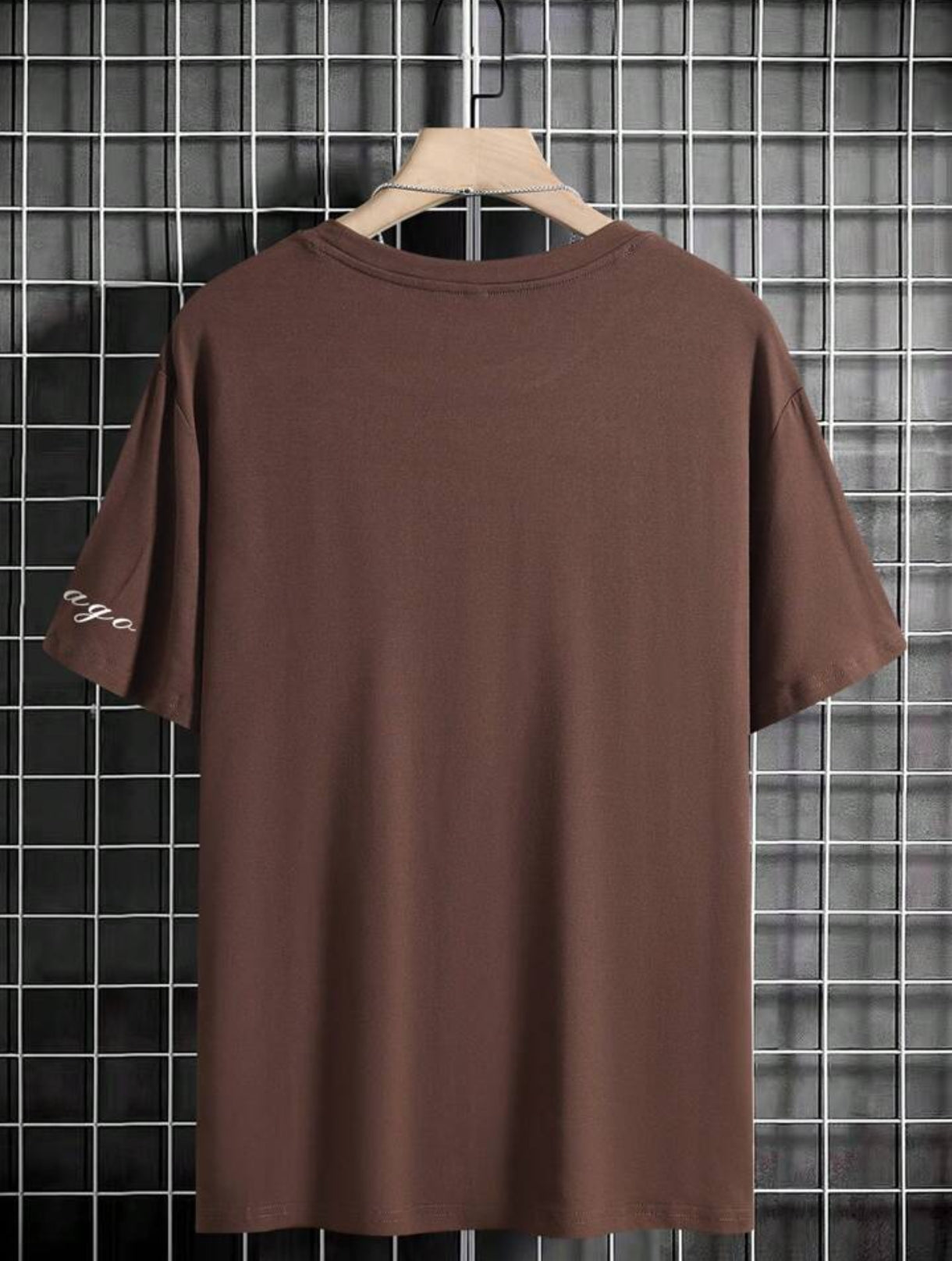 Mens Sticker Printed T-Shirt MMSPS217 - Brown