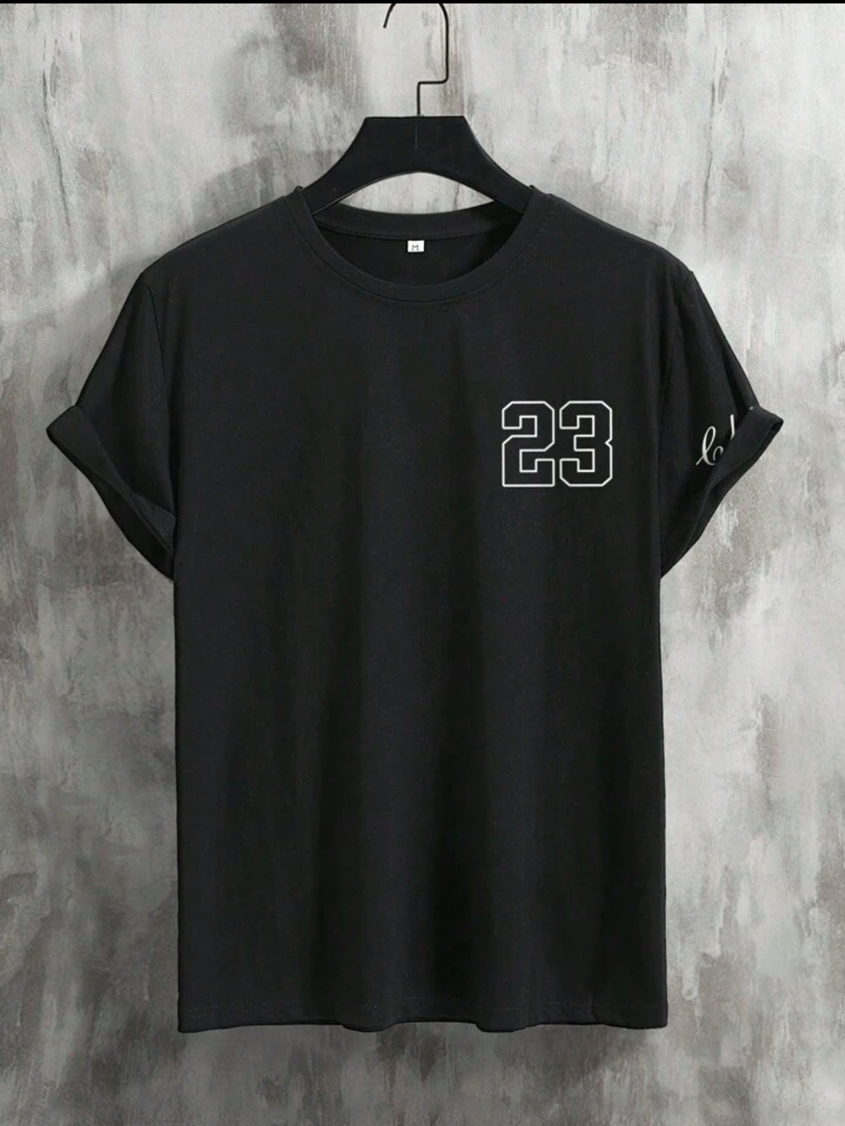 Mens Sticker Printed T-Shirt MMSPS217 - Black