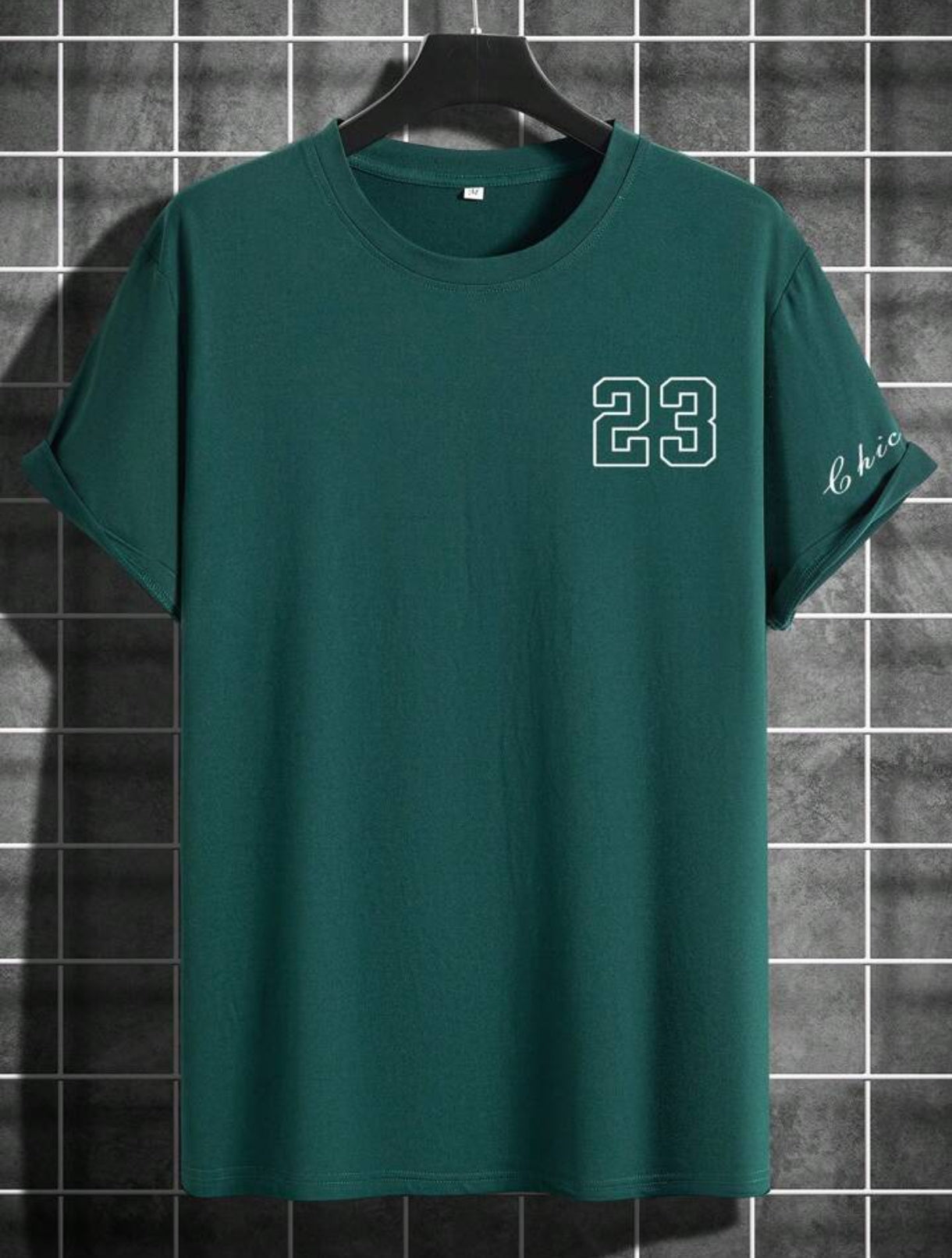 Mens Sticker Printed T-Shirt MMSPS217 - Green