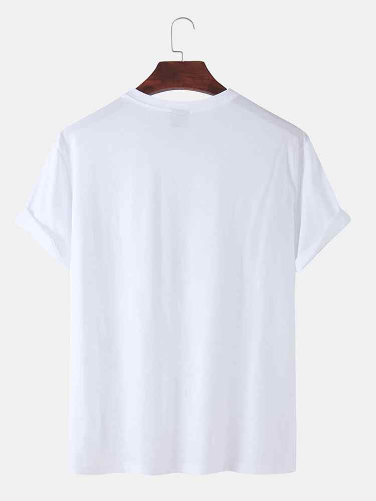 Mens Sticker Printed T-Shirt MMSPS2 - White