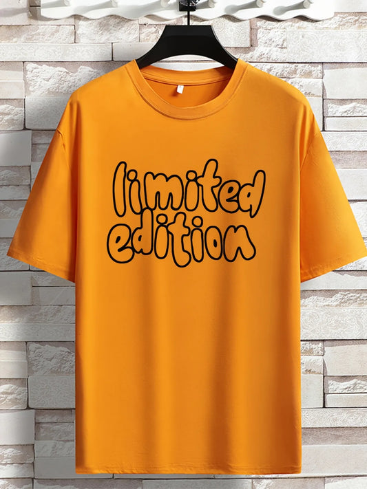 Mens Sticker Printed T-Shirt MMSPS77 - Orange