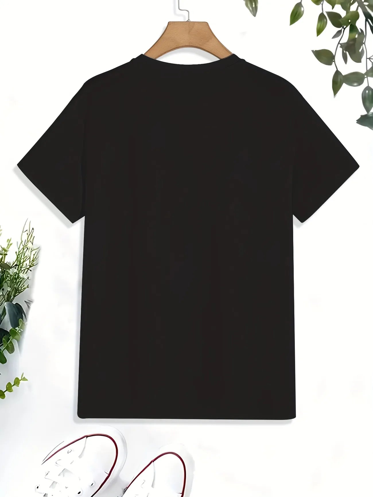 Mens Sticker Printed T-Shirt MMSPS84 - Black