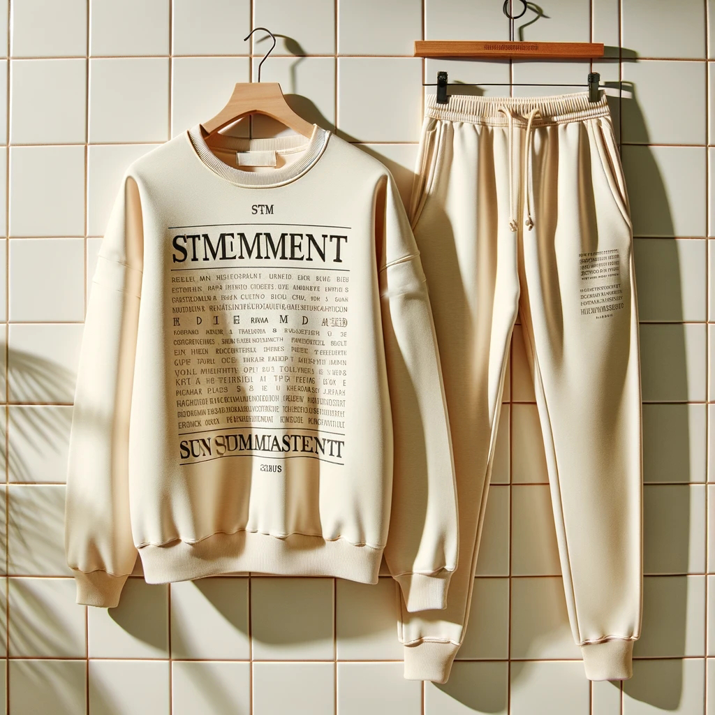 Winter Printed Sweatshirt and Pants Co Ord Set MIRWPCS34 - Cream Cream